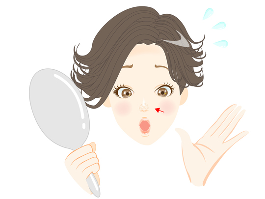 毛穴開きイラスト